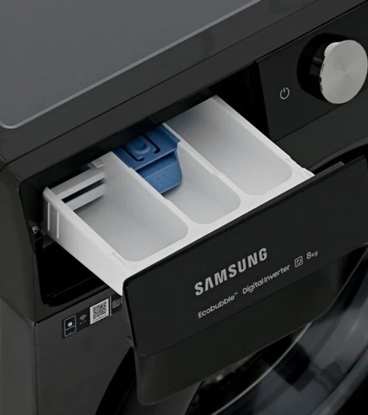 Стиральная машина Samsung WW80AG6S28ABLP серый загрузка фронтальная 8кг, 1200 об/мин, класс А