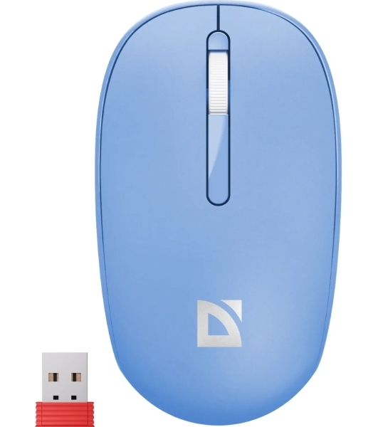Мышь беспроводная Defender Smart MM-396 синий, 1600 dpi, радиоканал, Bluetooth, USB, кнопки - 3