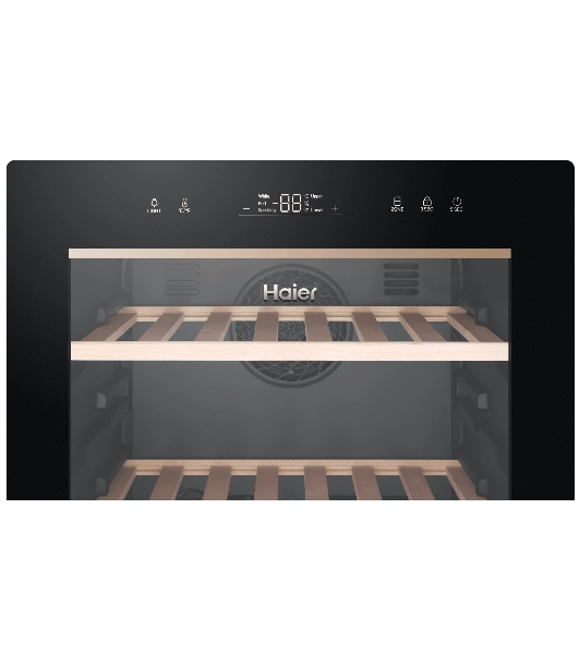 Винный шкаф Haier FWC77GDAE1 черный, 190 л, 2 отсека, 77 бут., класс A