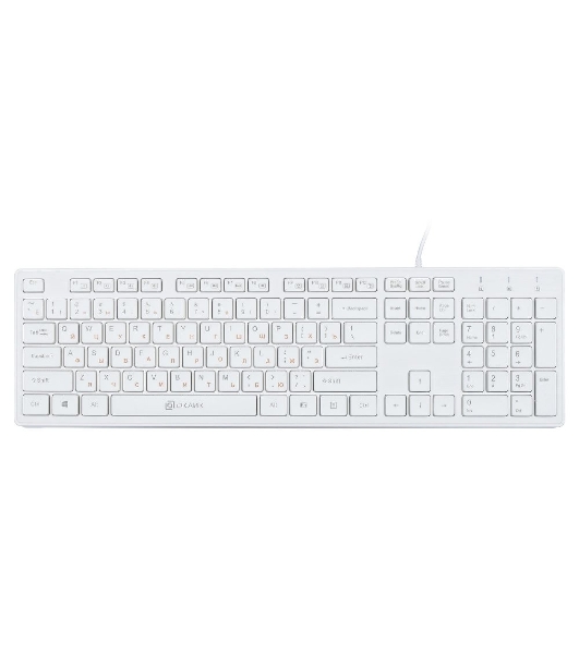 Клавиатура проводная Oklick 500M, USB, белый