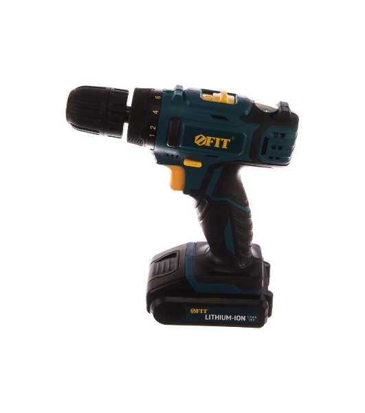 Дрель-шуруповерт Fit 80189, 18 В, 1.3 Ач, 29 Нм, щеточный