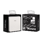 Выключатель Kranz ROUND 1 кл проходной (переключатель) с подсветкой 10А с/у перламутр, фото2