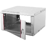 Шкаф настенный ЦМО ШРН-Э-6.350 6U 600x350 мм пер. дв. стекл несъемные бок. пан. серый, фото3