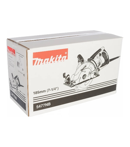 Пилы электрические дисковые, торцовочные Makita 5477NB Пила диск гипоидная , 1800Вт,4500об\м,диск-ф185х15.8мм,рез-60мм,6.5кг,кор,наклон-45гр