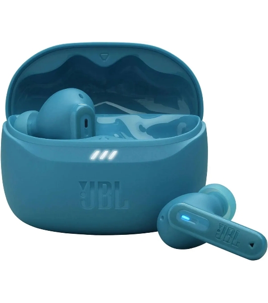 Наушники TWS JBL Tune Beam бирюзовый, внутриканальные, Bluetooth, активное шумоподавление, быстрая зарядка, до 12 ч
