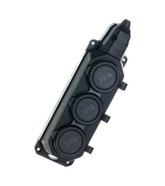 Колодка каучуковая ЭРА с/з 3гн 16A IP44 черная