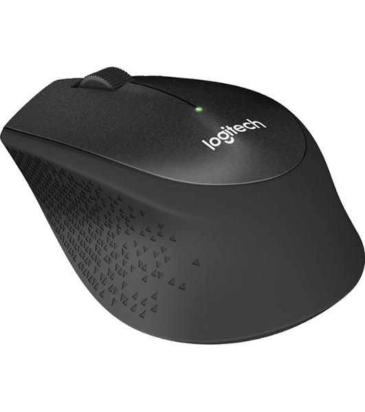 Мышь беспроводная Logitech M330 SILENT PLUS черный, 1000 dpi, радиоканал, USB, кнопки - 3