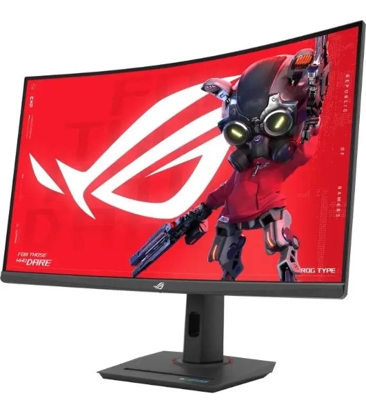 Монитор 31.5' ASUS ROG Strix XG32WCS черный VA 2560x1440, 180 Гц, 1 мс, 16:9, 400 кд/м2, 1xHDMI, 1xDP, 1xUSB-C, изогнутый