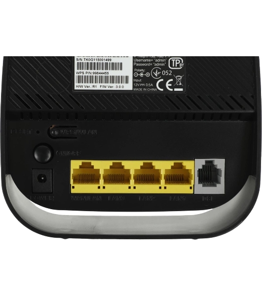 Роутер беспроводной D-Link DSL-2640U/R1A ADSL2+ черный ANNEX А