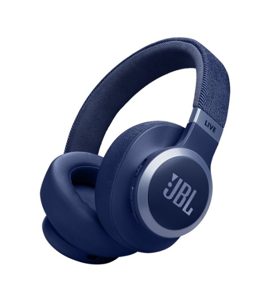 Беспроводные/проводные наушники JBL Live 770NC синий, полноразмерные, Bluetooth 5.3 + проводной, адаптивное шумоподавление, до 65 ч