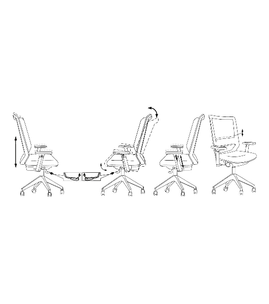 Кресло руководителя Бюрократ MC-G611NL-H черный Elastic-102 с подголов. крестов. 4-луч. пластик пластик серый