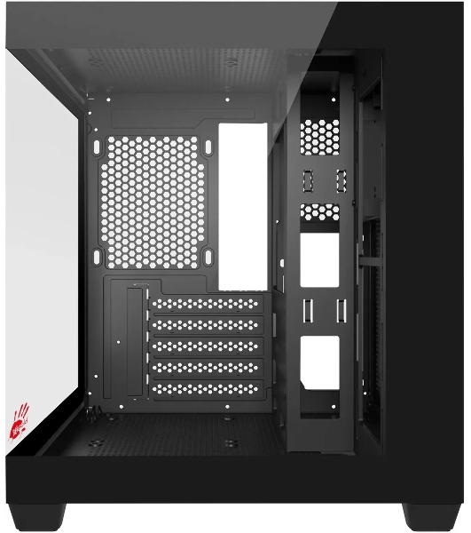 Компьютерный корпус Bloody CC-121 черный без БП mATX 7x120мм 1xUSB 2.0 1xUSB 3.0 audio
