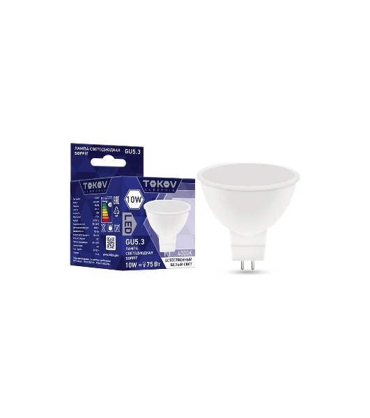 Лампа светодиодная TOKOV ELECTRIC 10Вт Soffit 4000К GU5.3 176-264В