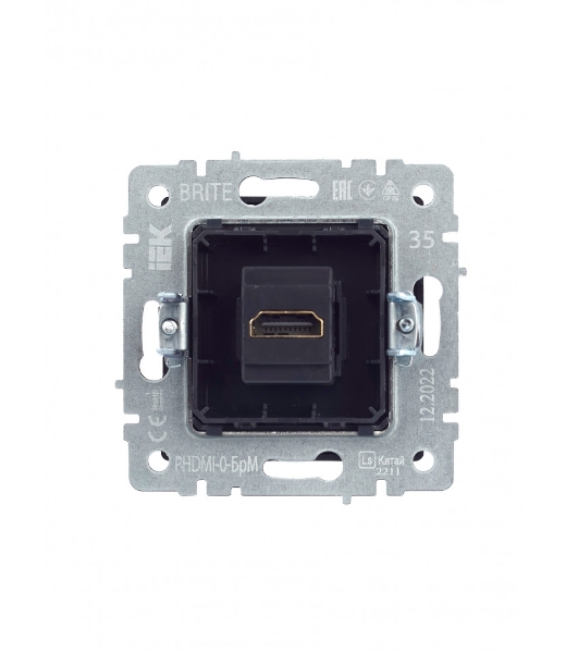 Розетка HDMI IEK BRITE РHDMI-0-БрМ маренго