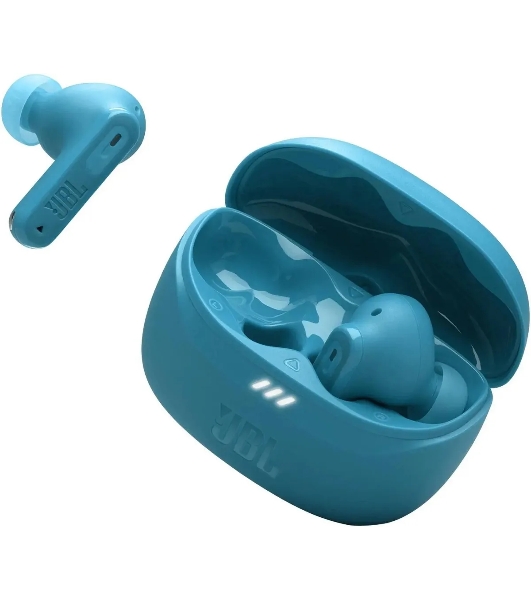 Наушники TWS JBL Tune Beam бирюзовый, внутриканальные, Bluetooth, активное шумоподавление, быстрая зарядка, до 12 ч