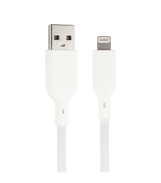Кабель QUMO, MFI С48, USB-A на Apple 8 pin, силиконовый, 1м, 2,4A, 5V, 12W (белый)