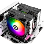 Устройство охлаждения (кулер) Thermalright Peerless Assassin 140 SE ARGB Soc-AM5/AM4/1200/1700/1851 черный 4-pin 19-25.6dB Al+Cu 1000gr Ret (PA140-SE-ARGB), фото2