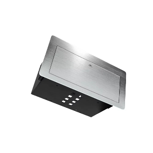 Металлический корпус WRTS-11BOX-S Wize для модульной системы врезного лючка в стол с убирающейся крышкой, серебристый