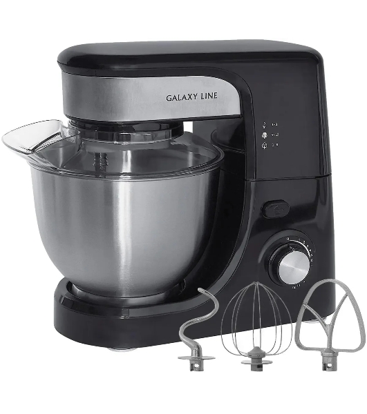 Миксер Galaxy Line GL 2231, черный, планетарный, 700 Вт, 12 скоростей