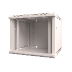 Настенный шкаф Rexant RAL 9005 19' 9U 600×450×501 (ШxГxВ), дверь стекло, металлическая задняя стенка, боковые съемные стенки, фото 1