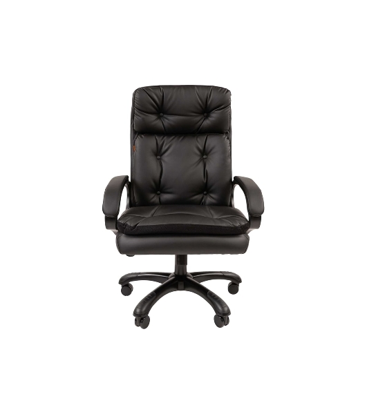 Кресло Chairman 442 черный, экокожа, 120 кг