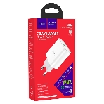 Сетевое зарядное устройство HOCO C80A Rapido 1xUSB + 1xUSB-C, 3.1A, 20W, белый, фото10