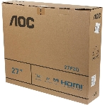 Монитор 27' AOC 27P2Q IPS 1920x1080, 75 Гц, 4 мс, 16:9, 250 кд/м2, 1хDVI, 1хDP, 1xHDMI, 1xVGA, 1x3.5 мм, черный, фото4