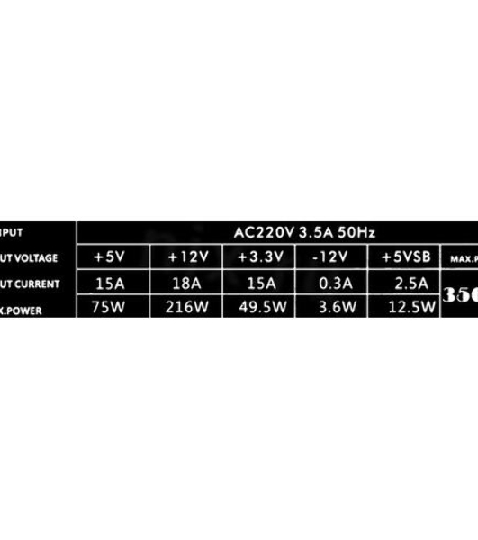 Блок питания Accord ACC-350W-12, 350Вт, 120мм, серый