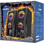 Акустическая система SVEN 445, черный, USB, 2.0,2x3 Вт(RMS), подсветка, фото2