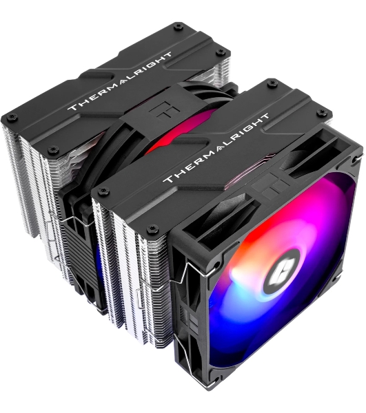 Устройство охлаждения (кулер) Thermalright Peerless Assassin 140 SE ARGB Soc-AM5/AM4/1200/1700/1851 черный 4-pin 19-25.6dB Al+Cu 1000gr Ret (PA140-SE-ARGB)