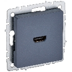 Розетка HDMI IEK BRITE РHDMI-0-БрМ маренго, фото 1