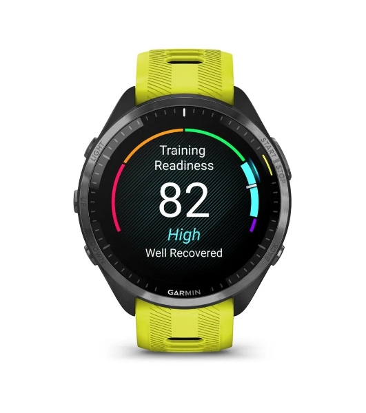 Умные часы Garmin Forerunner 965, 1.4' AMOLED, Wi-Fi, Bluetooth, NFC, GPS, 50м, черный / желто-черный