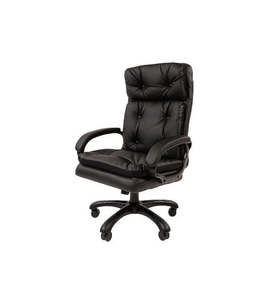Кресло Chairman 442 черный, экокожа, 120 кг