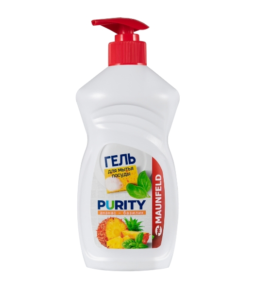 Гель для мытья посуды Maunfeld Purity Ананас и базилик 450 г MDL450PD (дозатор)