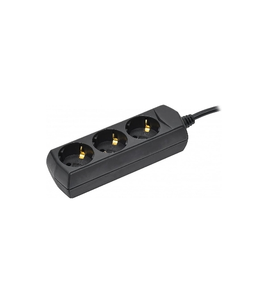 Сетевой фильтр IEK У03 5 м, 3 розетки, черный