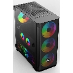 Компьютерный корпус SOEYI 'AX1-B10 SOEYI ATX case with черный coating front panel with flat small mesh, without', фото3