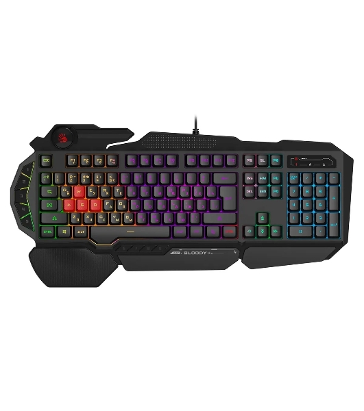 Клавиатура проводная A4Tech Bloody B310N черный USB Multimedia for gamer LED (подставка для запястий) (B310N)
