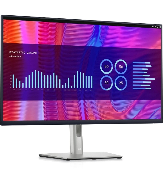 Монитор 32' Dell P3223DE IPS 2560x1440, 60 Гц, 5 мс, 16:9, 350 кд/м², HDMI, 2xDP 1.4, USB-C, USB Hub (4x USB 3.2), Ethernet, черный и серебристый