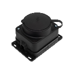 Колодка MultiSet 1х розетка 2К+З 16А/250В IP44 каучуковая черн. SE MST4003BK, фото 1