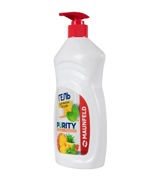 Гель для мытья посуды Maunfeld Purity Ананас и базилик 450 г MDL450PD (дозатор)
