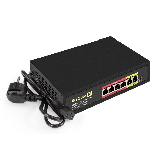 Коммутатор ExeGate EDES-1006D.4PoE-48W, 4×100 Мбит/с PoE + 2×100 Мбит/с, неуправляемый