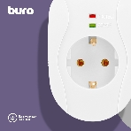 Сетевой фильтр Buro 100SH-W (1 розетка) белый, коробка, фото4