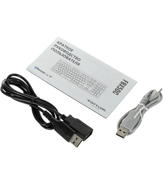 Клавиатура беспроводная A4Tech Fstyler FBX50C, USB, Bluetooth/Радиоканал, белый