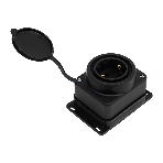 Колодка MultiSet 1х розетка 2К+З 16А/250В IP44 каучуковая черн. SE MST4003BK, фото4