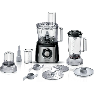 Кухонный комбайн Bosch MCM3501M 800 Вт, Скорости: 2, Блендер 1 л, Чаша 2.3 л, черный/серебристый