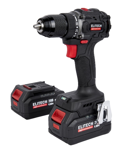 Дрель-шуруповерт Elitech CD 20SL2, 20 В, 2 Ач, 60 Нм, бесщеточный