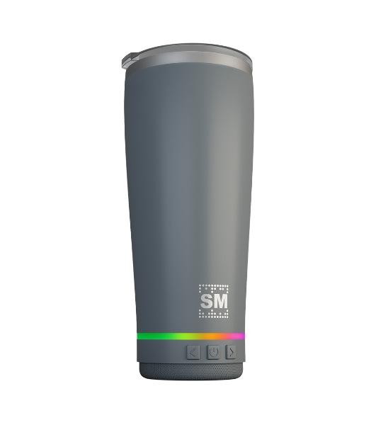 Термокружка с портативной колонкой Soundmax SM-TC001 серый