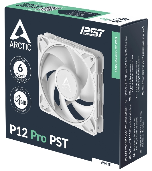 Вентилятор для корпуса Arctic Cooling ARCTIC P12 Pro PST белый - retail