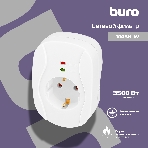 Сетевой фильтр Buro 100SH-W (1 розетка) белый, коробка, фото 1