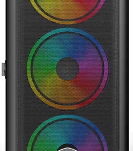 Компьютерный корпус SOEYI 'AX1-B10 SOEYI ATX case with черный coating front panel with flat small mesh, without'